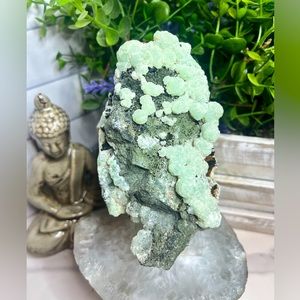 Beautiful Botryoidal Prehnite, Epidote, & Quartz Specimen